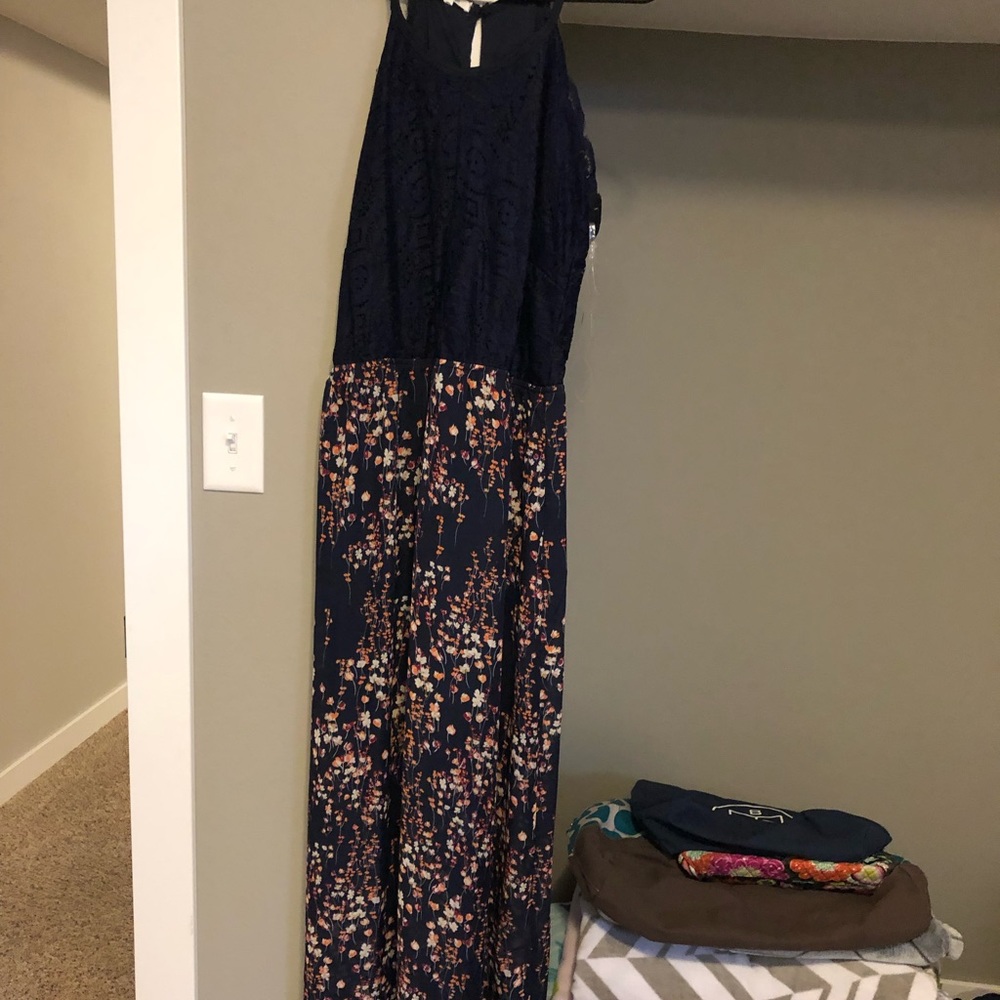 Navy flower dress
